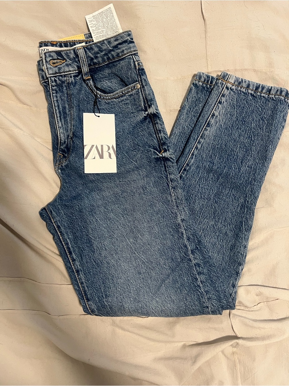 Zara Straight-Leg Dark Blue Jeans